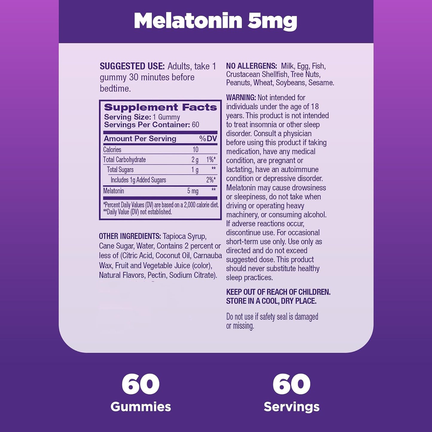 Melatonina en Gomitas 5 mg – Sueño Profundo y Relax Natural