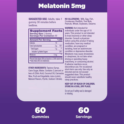 Melatonina en Gomitas 5 mg – Sueño Profundo y Relax Natural